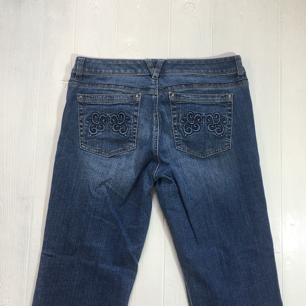 ❤️WHBM Blanc Straight Leg Denim Jeans Size 8 - Picture 6 of 7
